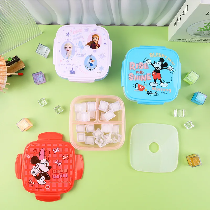 

Disney Stitch Ice Box Bento Box Cartoon Cute Mickey Mouse Frozen Outdoor Picnic Fruit Compartment Portable Storage Student Baby