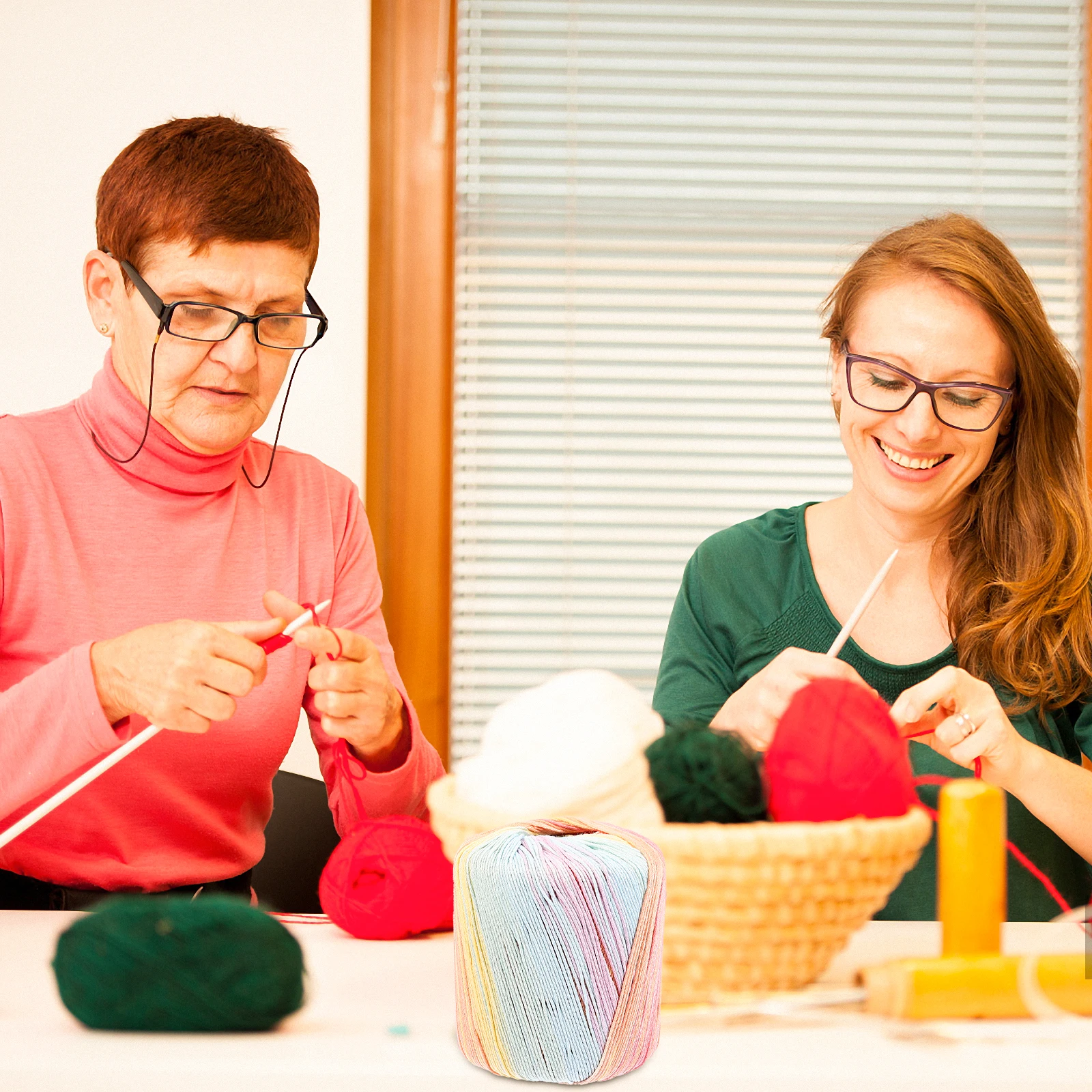 

2pcs 2 Rolls Diy Lace Cotton Yarn For Handmade Knitting Craft Material Braided String Macrame Rope Colorful Cotton Cord Weaving