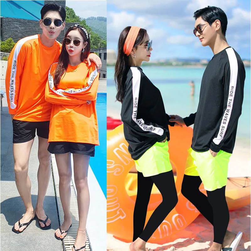 

Men's/Women's Rash Guards Swim Shirts+Trunks+Leggings Long Sleeve Sun UV Protection Loose Fit Quick Dry Run Fishing Rashguards