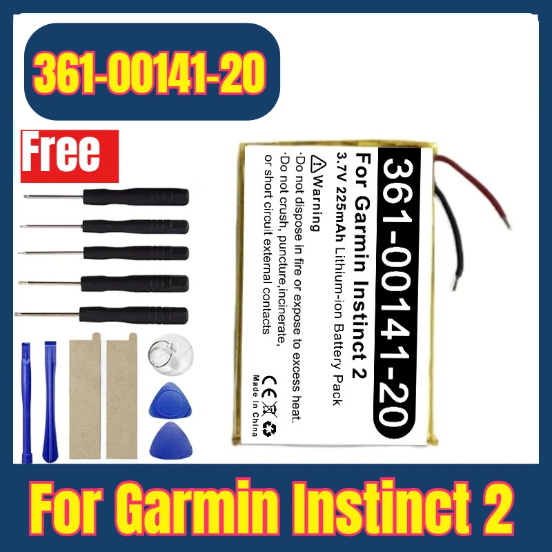 

361-00141-20 280mAH Watches Batteries for Garmin Instinct 2 Solar +Tools