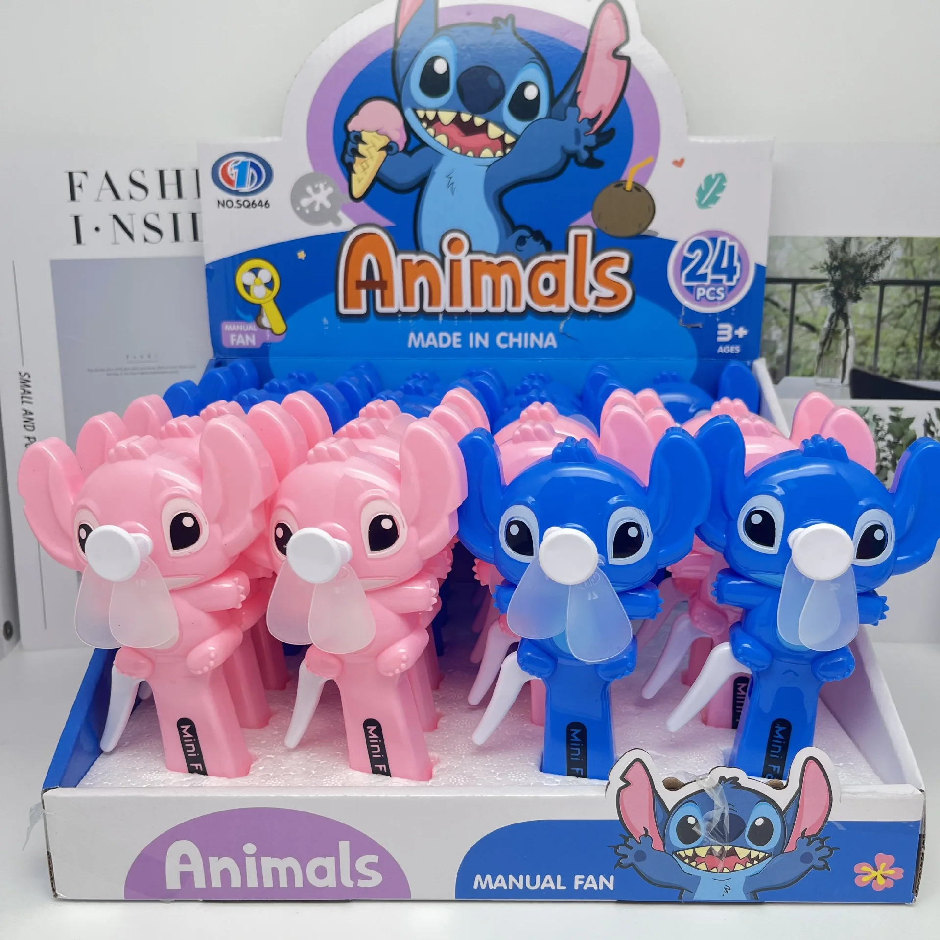 

24-Piece Set of Adorable Stitch Mini Press Fans | Portable Cooling | Perfect for Summer Events & Gift-Giving