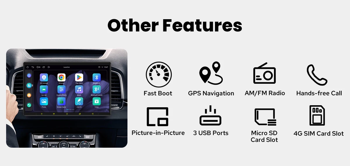JOYING 11.6"13.3"15.1" Android 13 Car Radio Stereo Universal 2Din Head Unit Multimedia Player Support Apple Carplay Android Auto