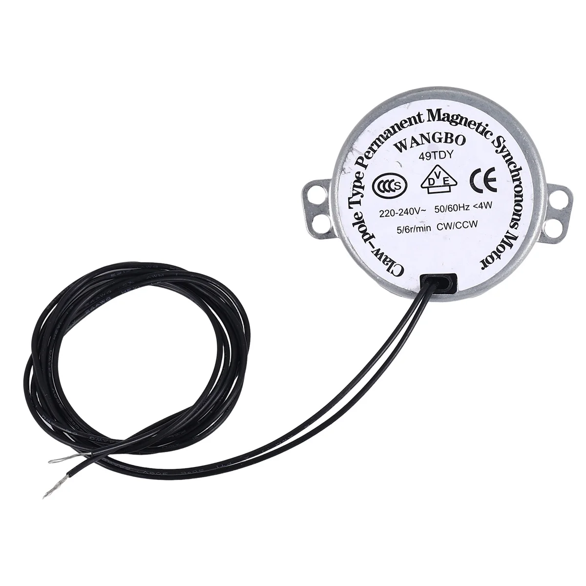 Motore sincrono con ventola con diametro dell'albero CA 220 V-240 V 5/6 giri/min 4 W 50/CCW 7 mm - [SSR]