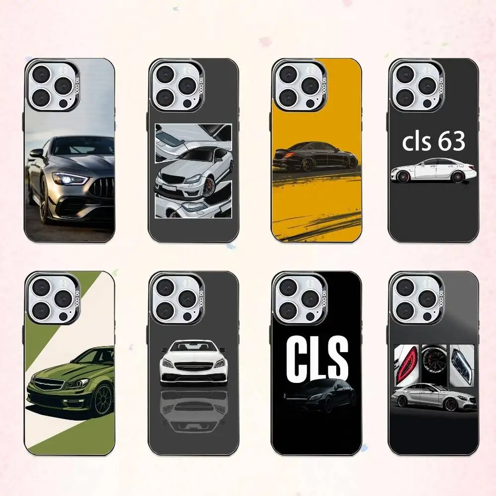 

D-DTM C-Cls 63 C-Car Phone Case For iPhone17,16,15,14,13,12,11 Plus,Pro Max Colored Silver Plated Inside Cover