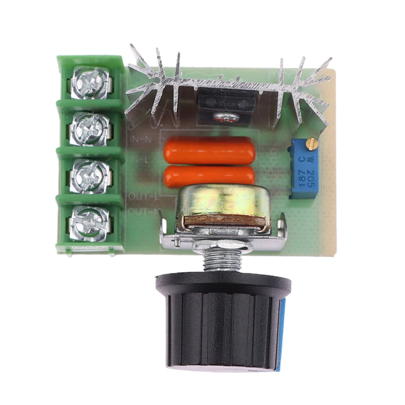 AC 220V 2000W SCR Regulator Tegangan Peredupan Dimmer Pengendali Kecepatan Motor Termostat Modul Regulator Tegangan Elektronik