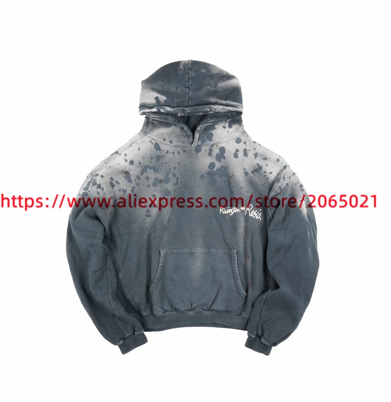 Tie-dyed Vintage Washed RRR123 Hooded Men Women Best Quality RRR 123 Letter Printing Pullovers Hooded