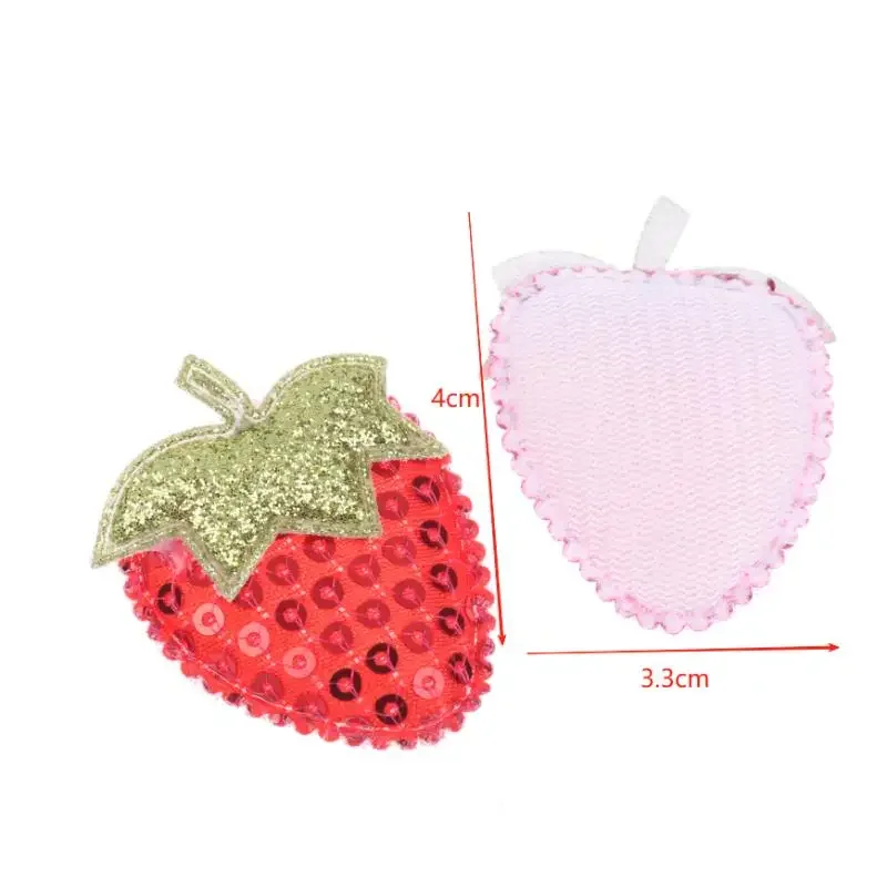20Pcs 스팽글 딸기 패치 바느질 Appliqued DIY Hiarpin 액세서리에 의류 장식을 봉제