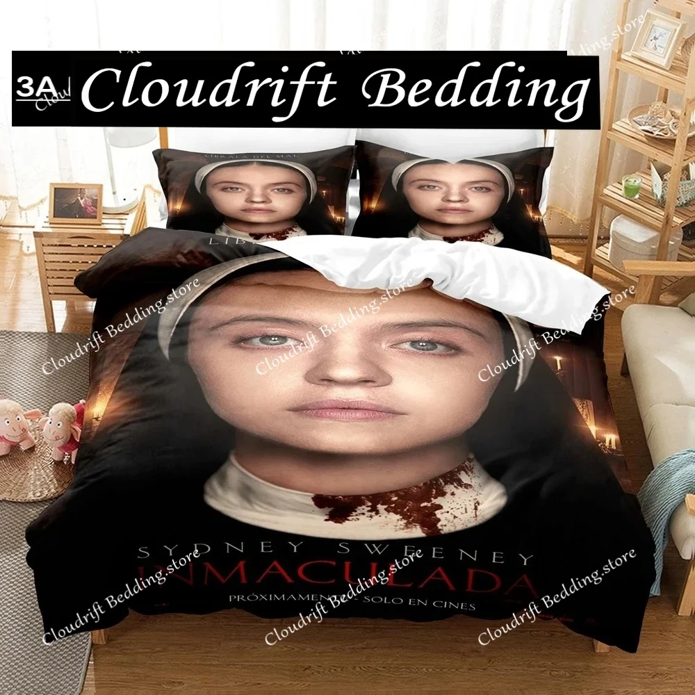 Sydney Sweeney Immaculate Bedding Set Single Twin Full Queen King Size Bed Set Adult Boys Bedroom Duvetcover Sets