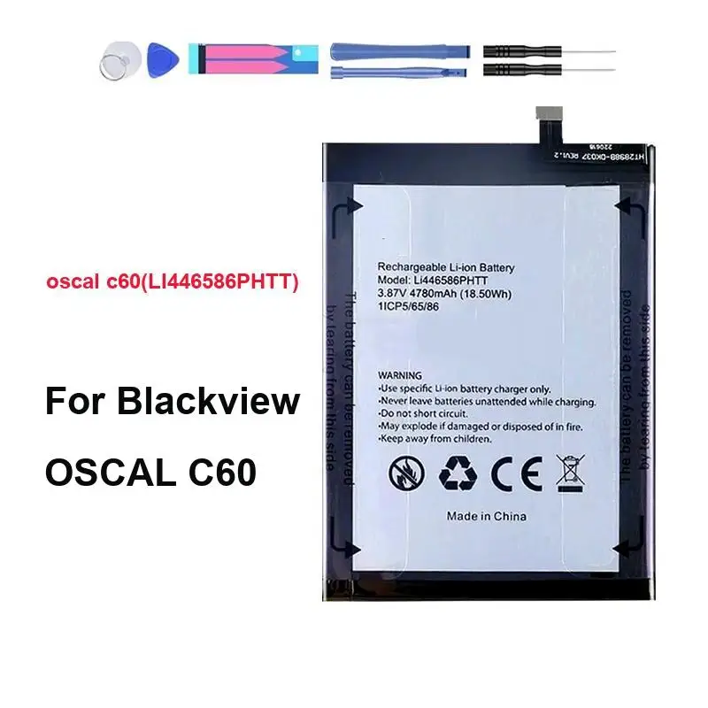 ل Blackview Oscal C60 LI446586PHTT بطارية الهاتف المحمول 4780Mah قسط استبدال