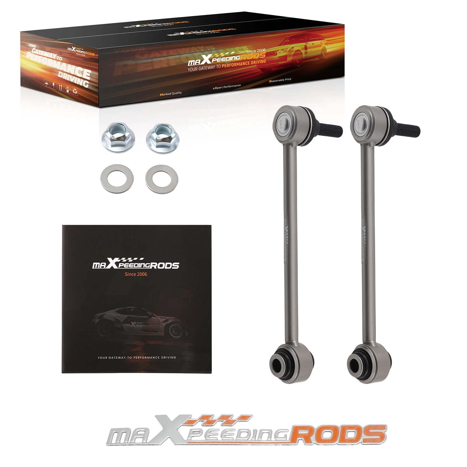 MaXpeedingrods Rear 2 Pieces Stabilizer Sway Bar Link for Jeep Wrangler JK JL W/ 1