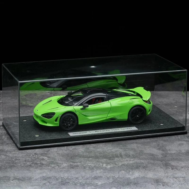 

McLaren 750S Super Cool Roadster Alloy Dual Doors Open Acrylic Wrapped with Display Base and Dust Cover Collector's Gift