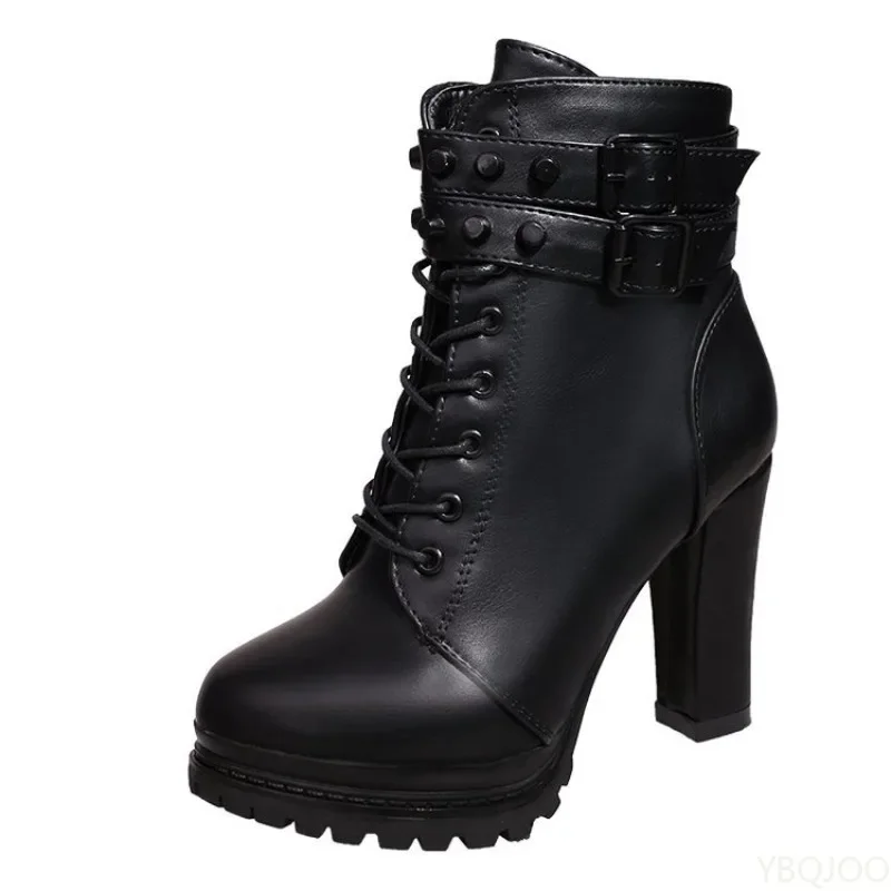 Neue Frühling-Sommer Modische Vielseitige Damenschuhe Retro Minimalistische Stickerei Elegante Runde Spitze Kurze Stiefel Damenstiefel – Detail 4