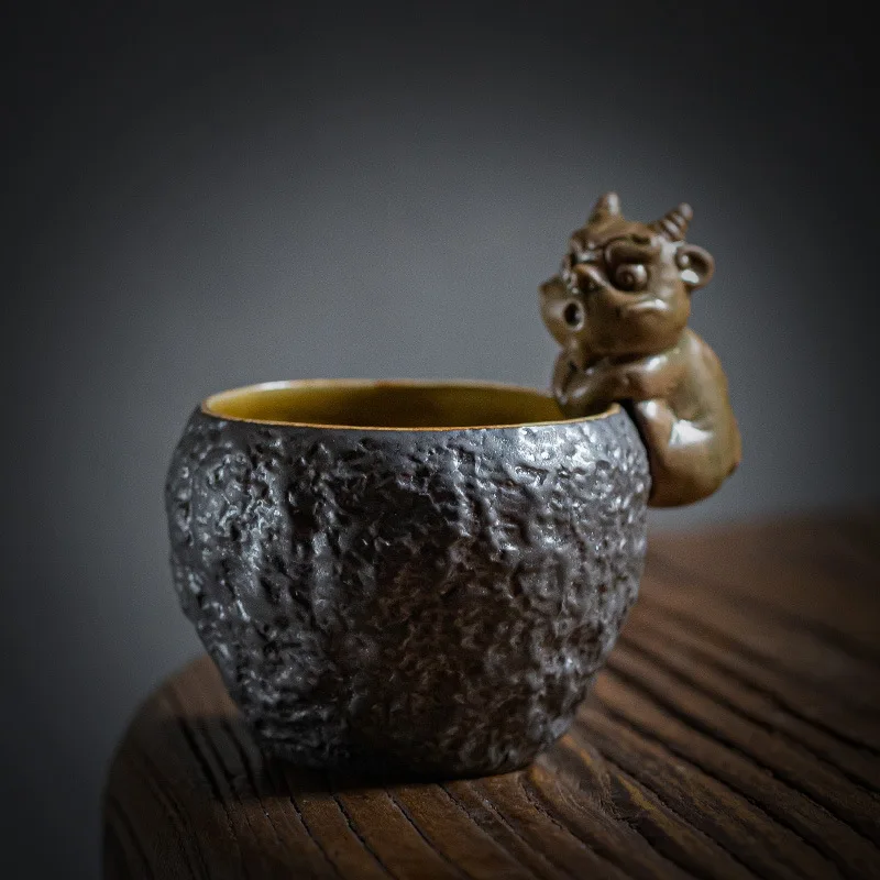 Monster Master Cup Tea Cup Tasting Cup Ceramic Kung Fu Tea Cup Retro Fragrance Cup Small Master Cup Single Cup