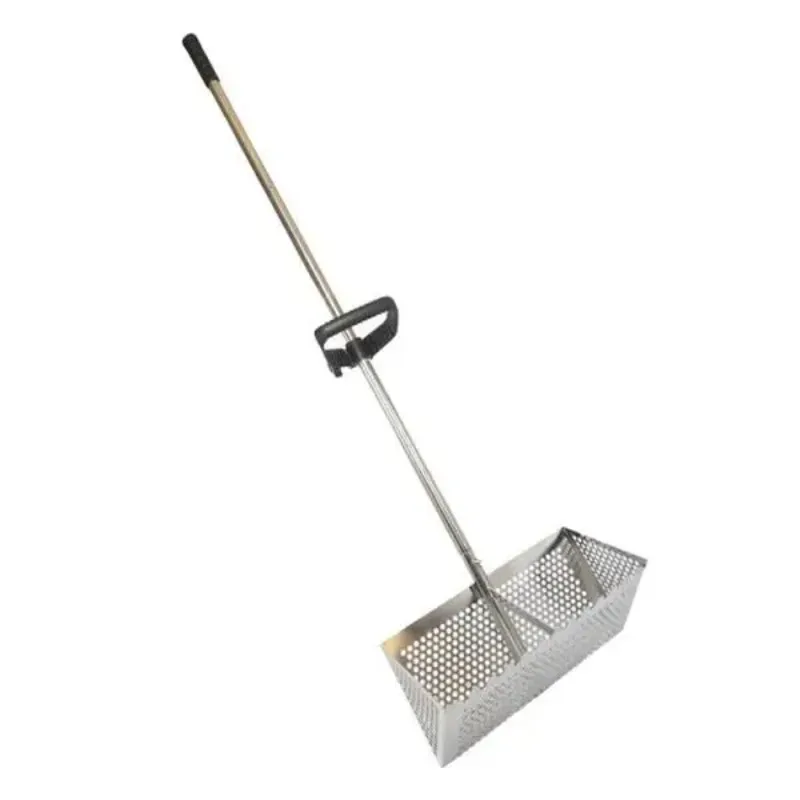 Seafood Rake Sea Tools Sand Sieve Steel Easy Grip with Handle Wide Basket Sand Sifter Seafood Digging Rake Beach Rake Sand Sieve