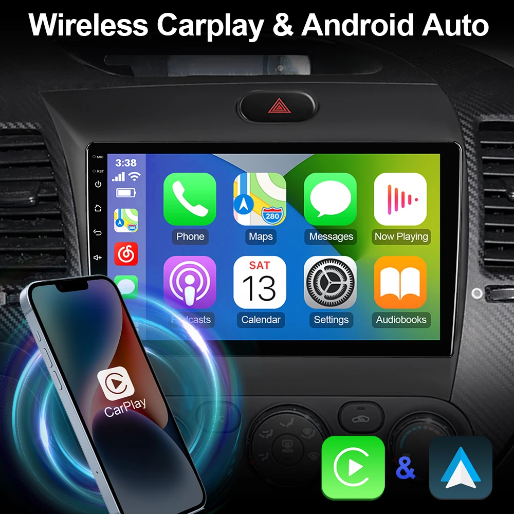 Rádio do carro leitor multimídia para Kia K3 Cerato 3 Forte 2013-2017, Android 12 Autoradio, navegação GPS, câmera DVR, Wi-Fi, 10,1"