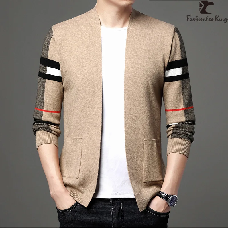 

Fashion Brand Sweaters Men High Quality Classic Plaid Knitted Cardigan Sweater Casual Jacket Luxury Long Sleeve Men's Clothing