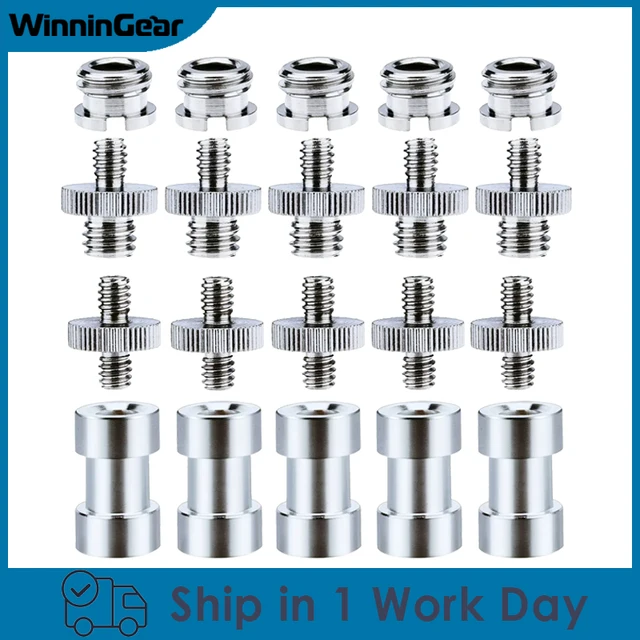 1/4 "do 3/8" śruba żeńska konwertuj Adapter kołek śrubowy męski Adapter metalowa śruba do statywu z lampą błyskową akcesoria do studia fotograficznego