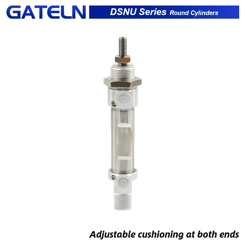 DSNU10 DSNU12 DSNU16 DSNU20 DSNU25 DSNU32 DSNU40 PPV-A With air cushioning round mini stainless steel air pneumatic cylinder