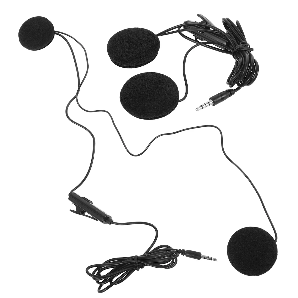 

2pcs Motorcycle Headset Black GPS Navigation High Sound Quality Windproof Noise Reduction Easy Install Compatible for Rider