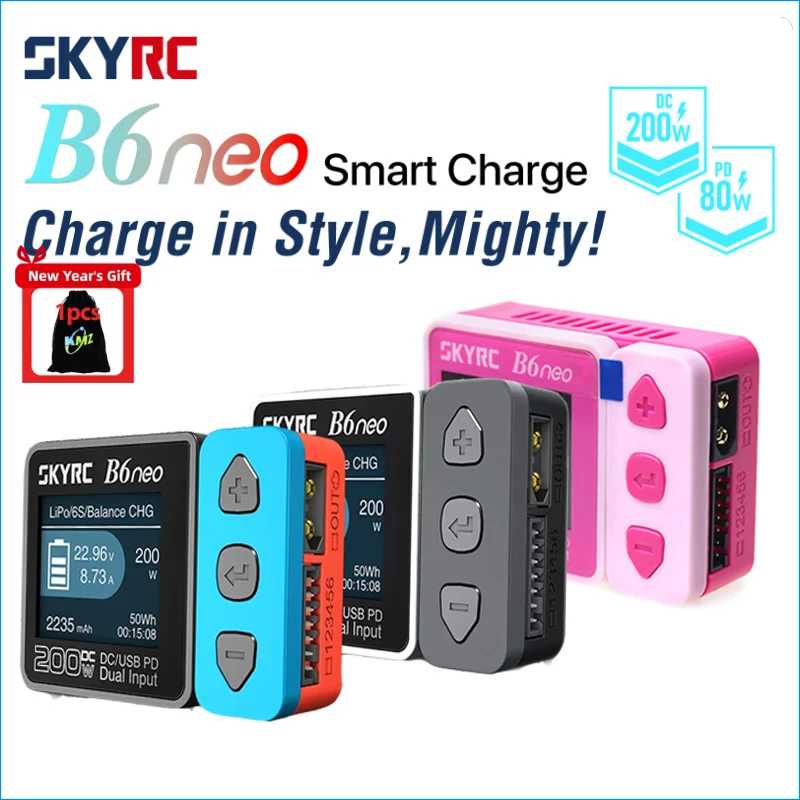 SKYRC B6neo Smart Charger DC 200W PD 80W LiPo Battery Balance Charger Discharger