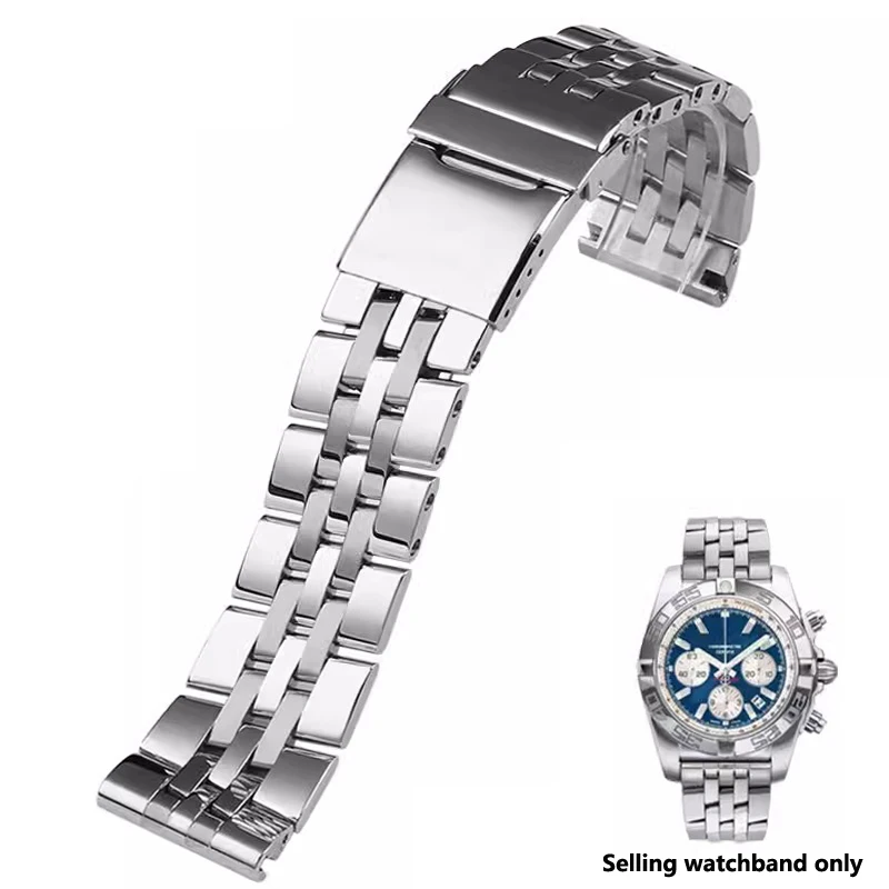 Solid Stainless Steel Watchband 20mm 22mm 24mm Bracelet For Breitling Watch For AVENGER NAVITIMER SUPEROCEAN With logo