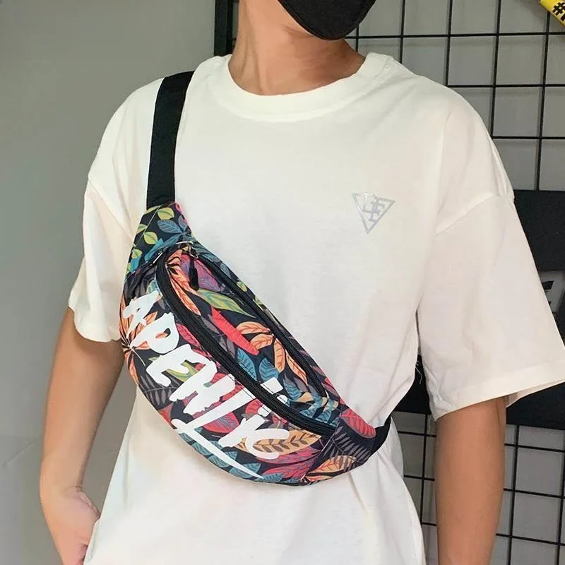 

Stylish Streetwear Crossbody Bag Unisex Sporty Single Shoulder Satchel Casual Leisure Waist Pack for Teens And Students