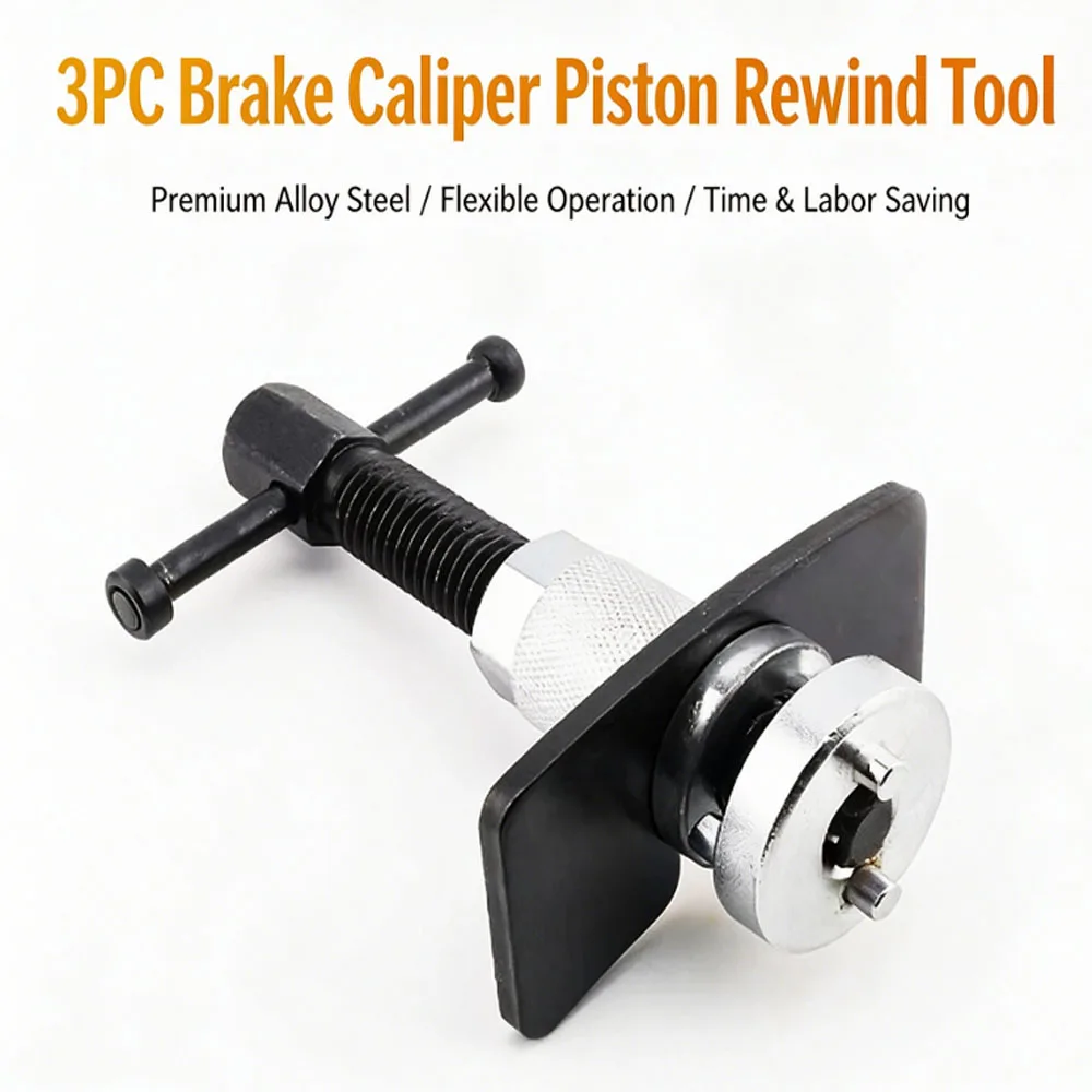 3Pcs Brake Caliper Piston Rewind Tool Kit Universal Car Brake Piston Separator Hand Tools Auto Brake Caliper Service Replacement