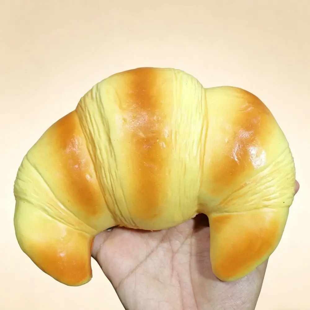 Sticky Slow Rising Squishy Croissant Super Soft Hand Relaxing Bread Squishy Soft Cute Pinch Sensory Fidget Cake ADHD Autism