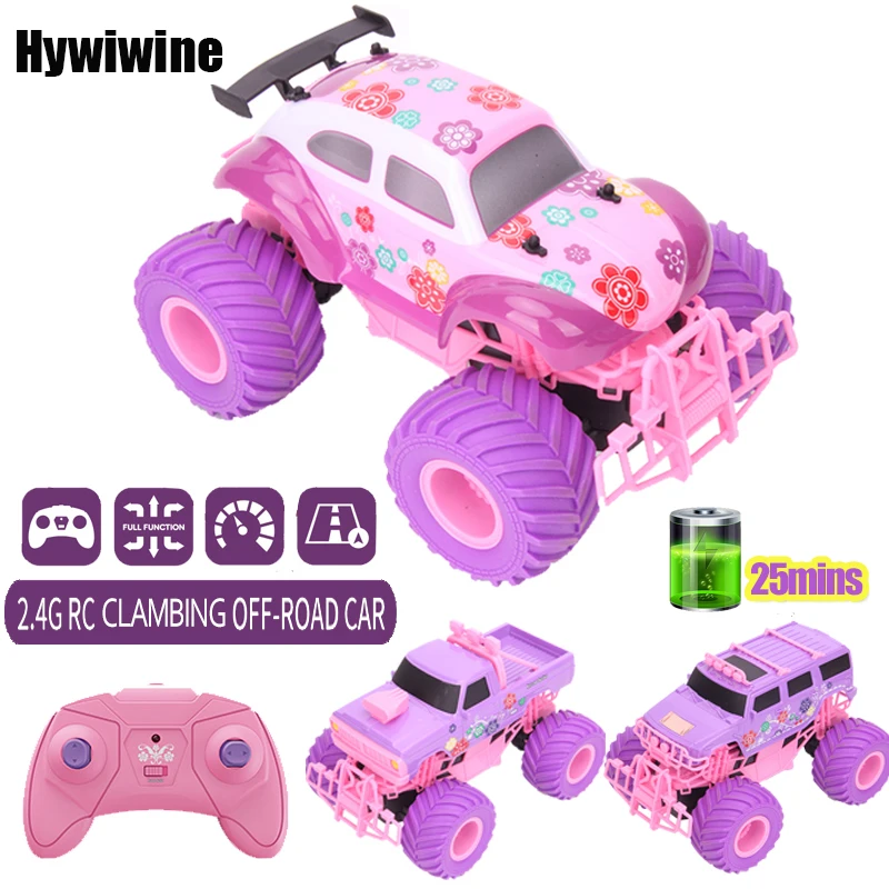 2025 Hot Sale Pink RC Pickup Truck Electric Climbing Drop-resistant Stunt Toy 2.4G Remote Control Christmas Gift for Kids New