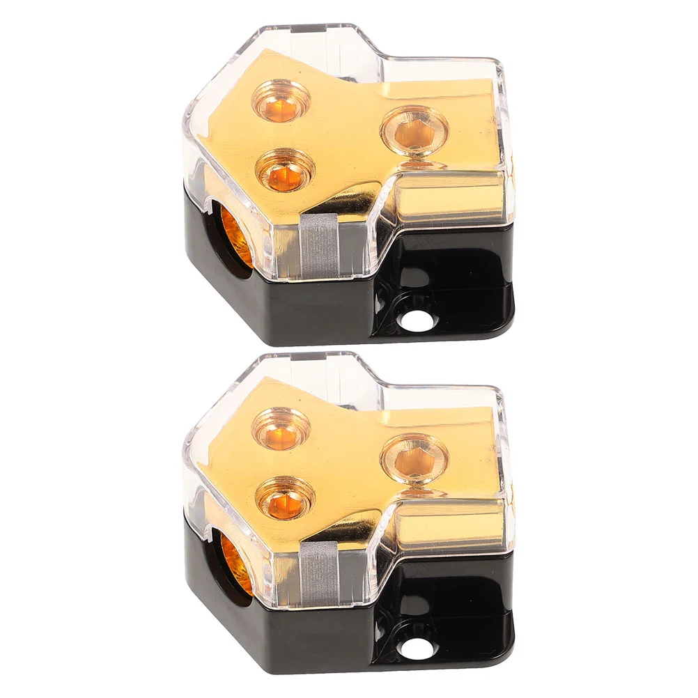 

2 Pcs Ground Box Distribution Connecting Blocks Car Audio Power Splitter Amp Junction Distributor Zinc Alloy for