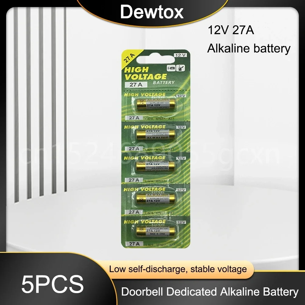 5pcs/Lot A27 27A G27A MN27 MS27 GP27A L828 V27GA ALK27A A27BP K27A VR27 R27A 12V Alkaline Battery For Doorbell Remote Alarm Toy