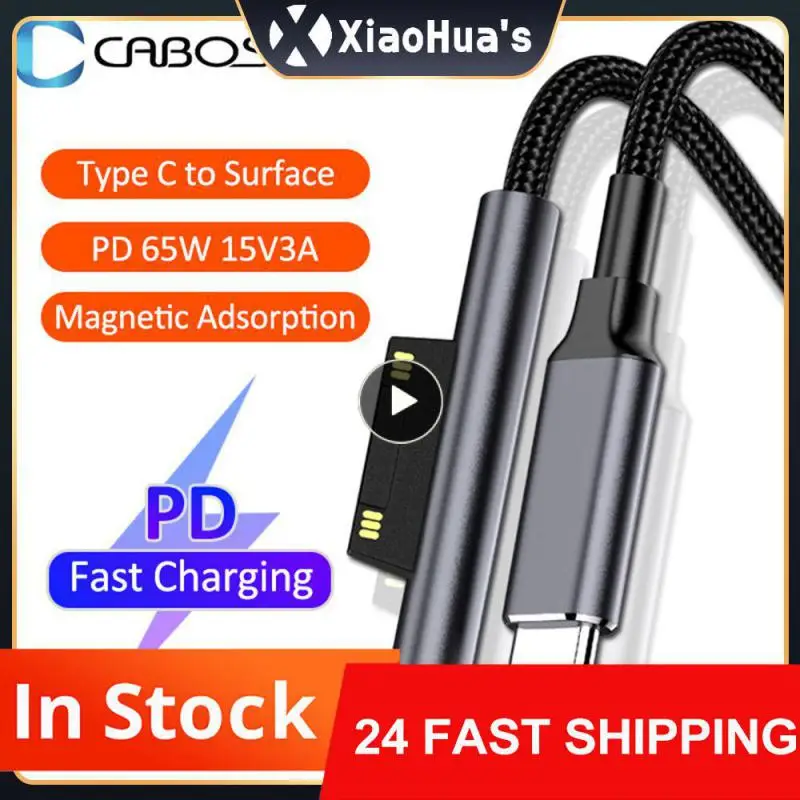 180CM Charger Adapter USB Type C PD Fast Charging Cable Power Supply For Microsoft Surface 7/6/5/4/3 Book/Book 2