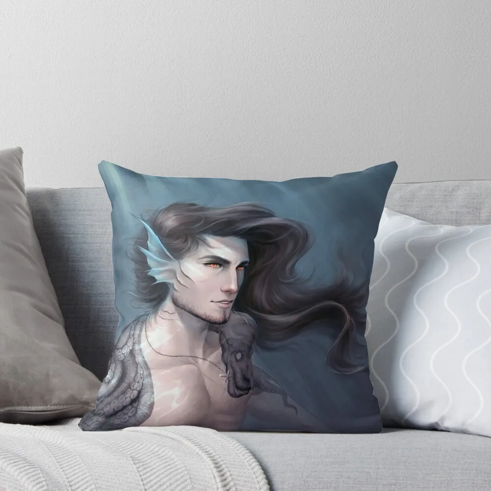 Merman Gladio Throw Pillow home decor items Cushions Home Decor Embroidered Cushion Cover pillow