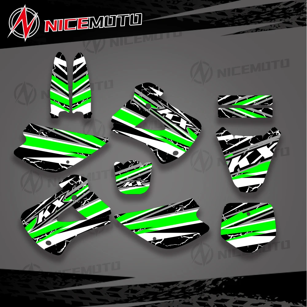 

New Style Team Motorcycle Graphics Background Decal Sticker Kit For Kawasaki KX85 KX100 KX 85 100 2001-2013 2012 2011 2010 2009