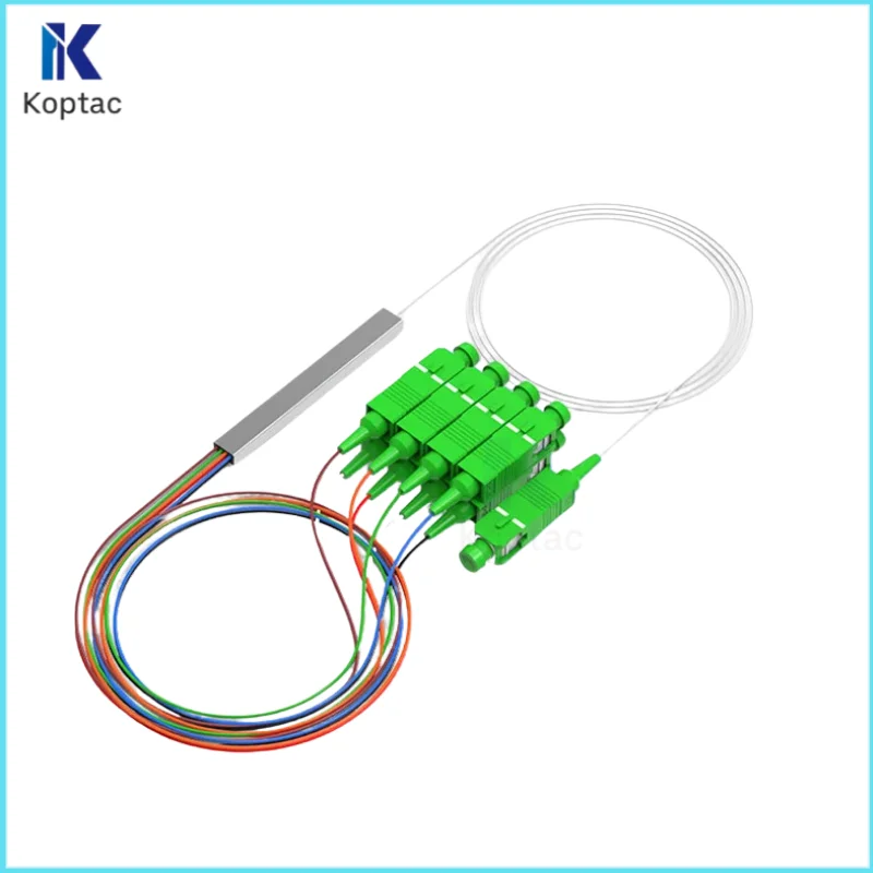 10pcs/lot  G657A1 PVC SM 0.9mm 1X2 1X4 1X8 1X16 Color Fiber Optic Splitter SC/APC Optical Wire Splitter PLC Splitter