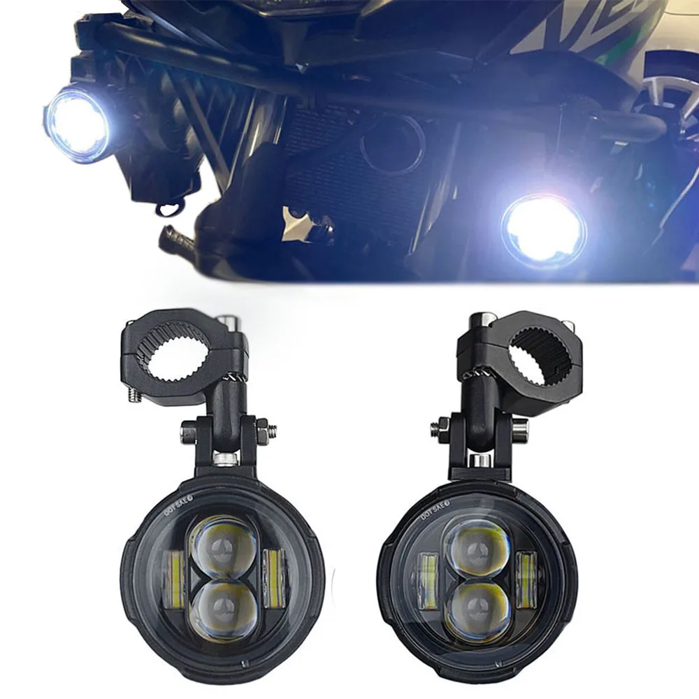 Motorcycle LED Auxiliary Lamp For BMW R1200GS F800GS ADV Yamaha MT07 MT09 CRF1000L Africa Twin Kawasaki Fog Lights Moto Lamp image 4