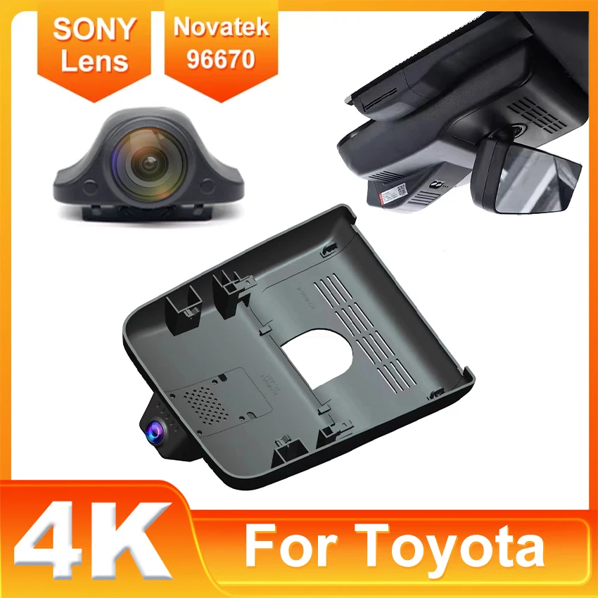 4K Wifi 3840*2160 Car DVR Dash Cam Camera For Toyota Alphard Vellfire 2023-2026 Control by APP WIFI Connection Perfet OEM Look