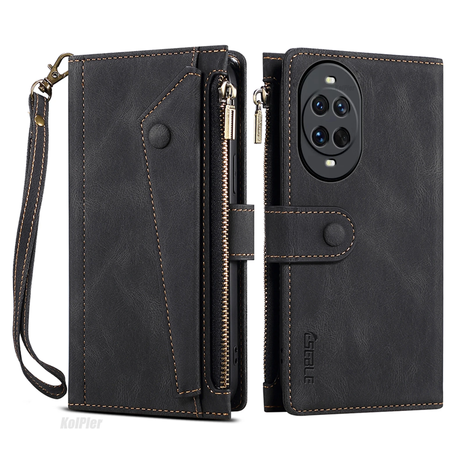 

Wallet Flip Leather Case For HUAWEI NOVA 14 PRO NOVA14 Ultra Mobile Phone Cover For Rope Luxury Zipper Smartphone Android Capa