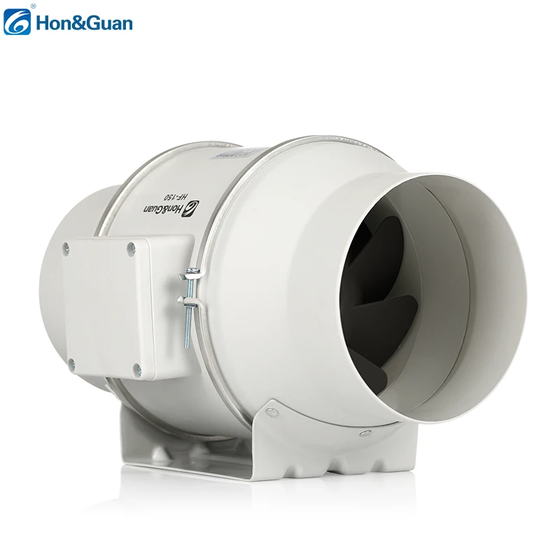 Wholesale Ventilador Factory High Speed 381CFM Rectangular 6 Inch High Temperature Inline Duct Fan HF-150PE Ventilation Fan