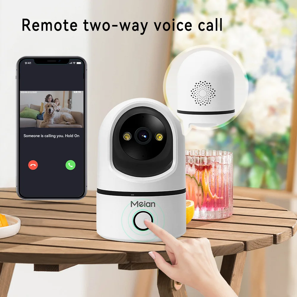 4MP HD 5G WiFi PTZ 카메라 자동 추적 울음 소리 감지기 홈 실내 보안 CCTV 감시 카메라 베이비 모니터 썸네일 2
