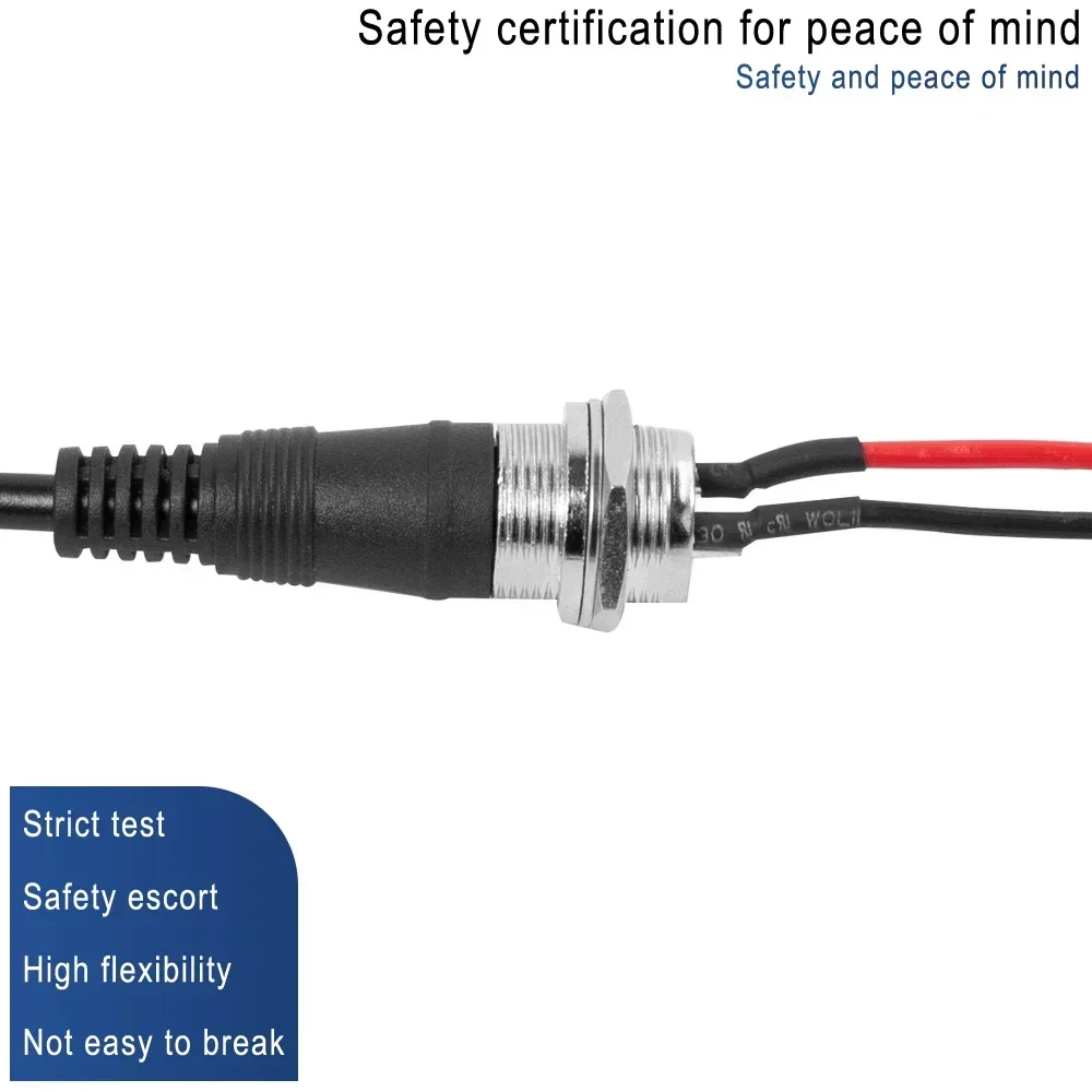 3 Pin Battery Charger Prong Inline for Electric Scooter Head Round Three-hole Charging Port Jack Socket Charger Connector