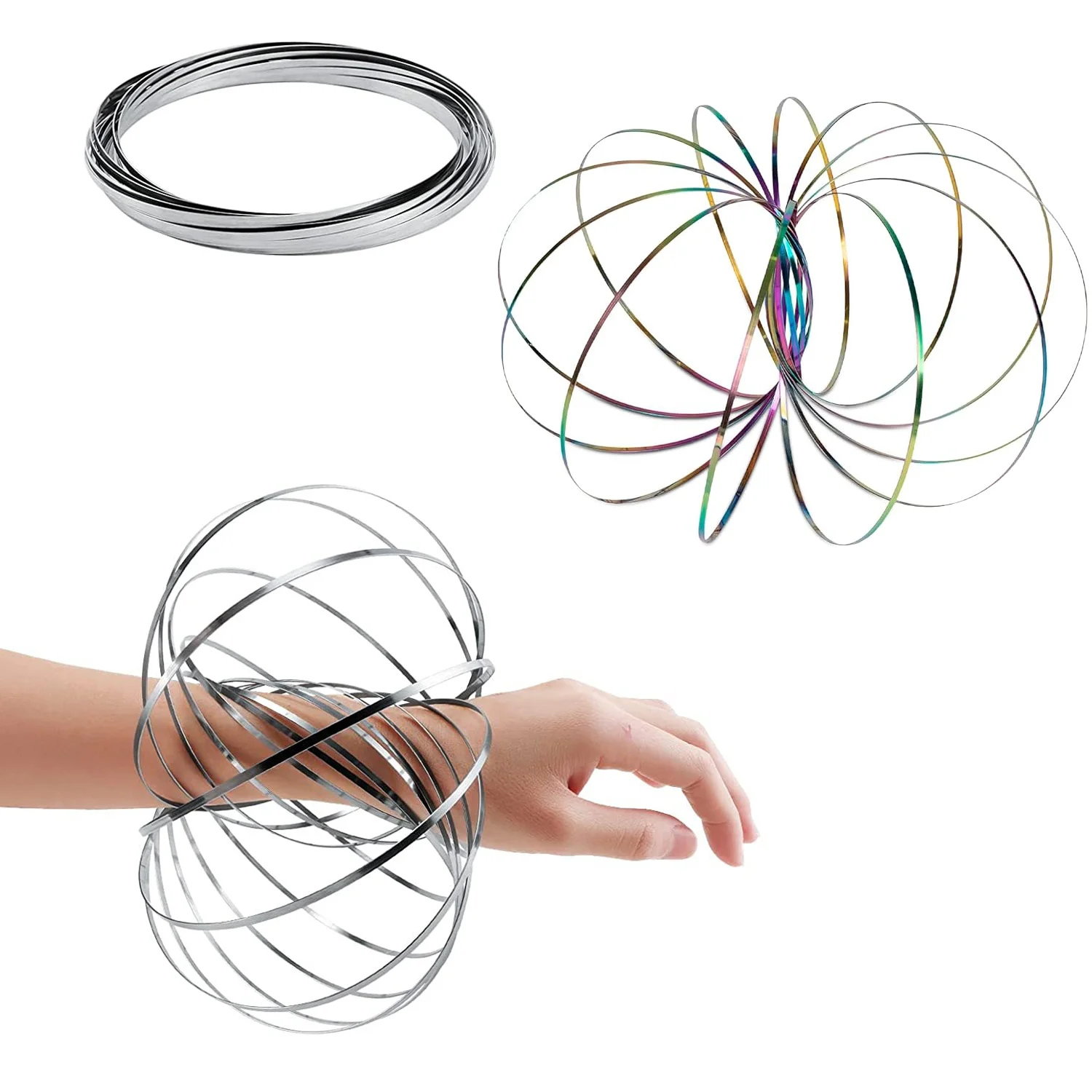 

Fluid wristband toy magic wristband flow rings stainless steel wristband magic wristband