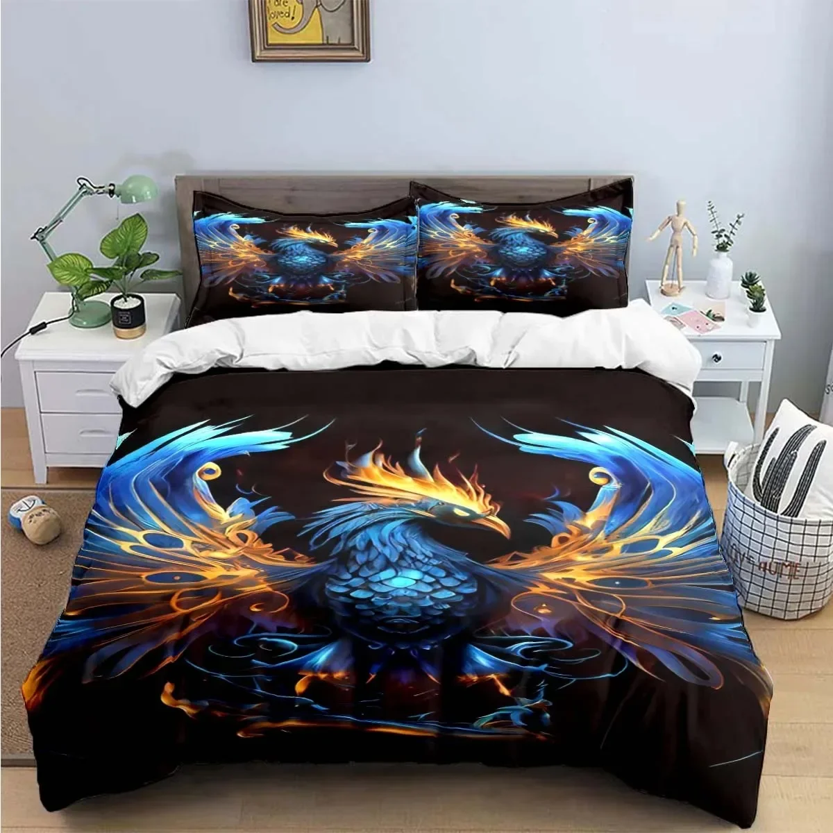 Fashion Popular Mythical Beast Phoenix Print Bedding Sets Bed Supplies Set Duvet Cover Bed Comforter Set Bedding Set Luxury Gift