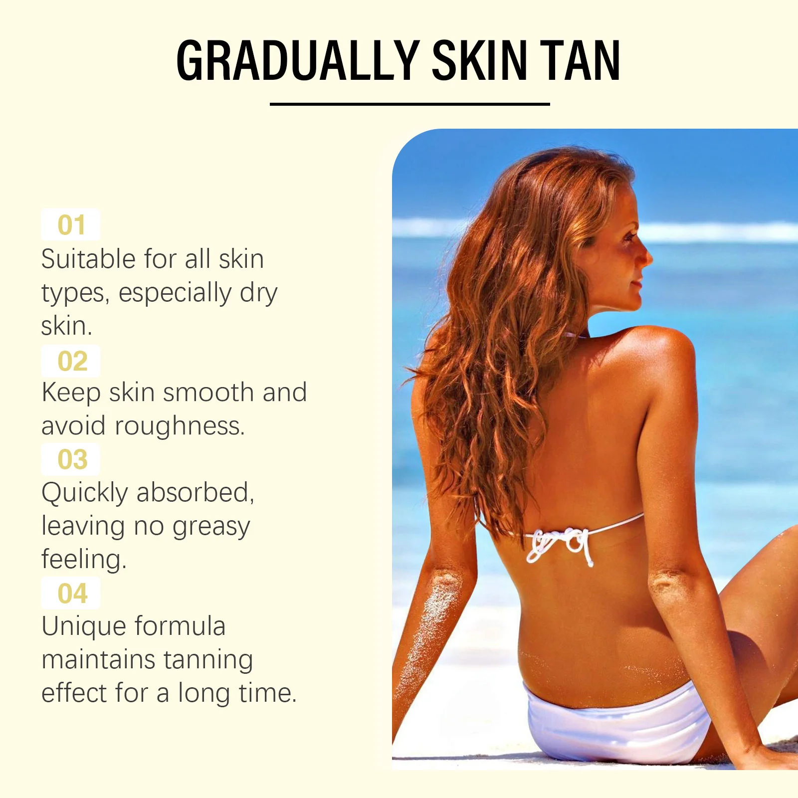 لوشن دباغة بدون شمس للوجه والجسم Suntan Solarium ذاتي مزيف أسمر برونزي طبيعي كريم تسمير برونزي مرطب يدوم طويلاً