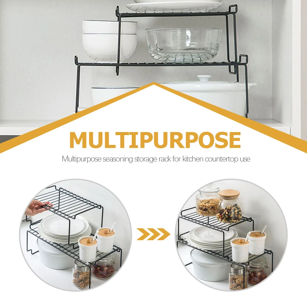 

Can Rack Organizer For Pantry Wire Kitchen Storage Rack For Spices Cans Condiments Bottles Countertop Pantry Organizer