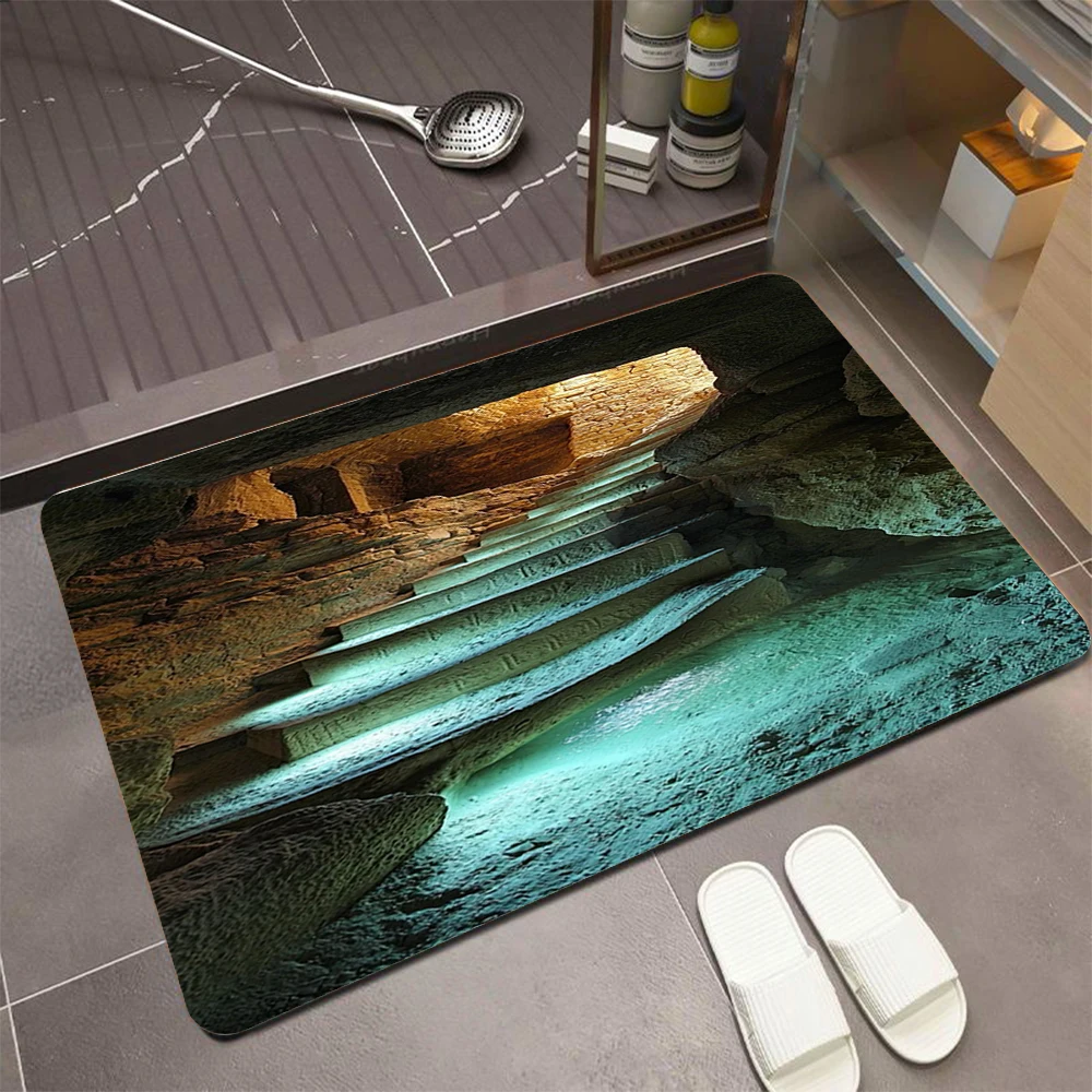 Visual Error Big Pit Sentence Pit Door Mat Visual Stereoscopic Deep Well Carpet Kitchen Home Anti Slip Door Mat