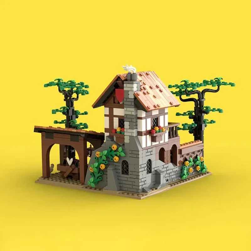 

908pcs Moc Medieval Lion Knights' Archery Range Modular Castle Model Building Blocks DIY Creative Assembly Bricks Toys Kids Gift