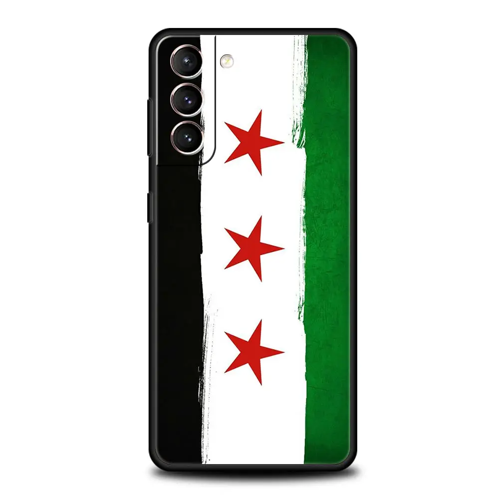 Phone Case For Samsung Galaxy S24 S23 Ultra S22 S21 S20 FE 5G S10 S10E S9 Plus S8 Soft Silicone Black Cover Syria flag