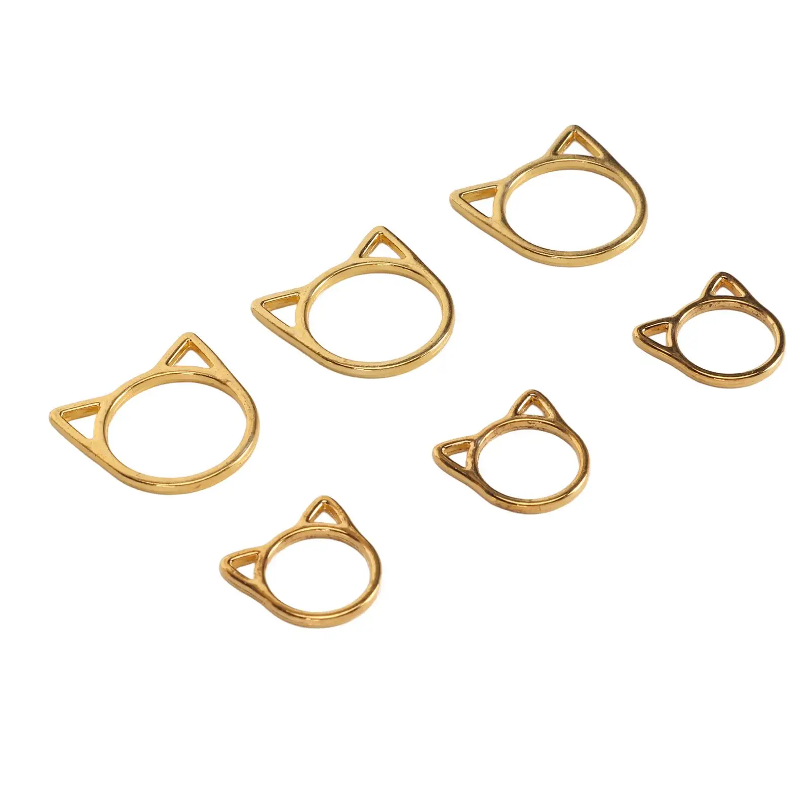 Cat Ear Crochet Stitch Markers - Cute Gold Locking Handcraft Tools for DIY for jewelry Making