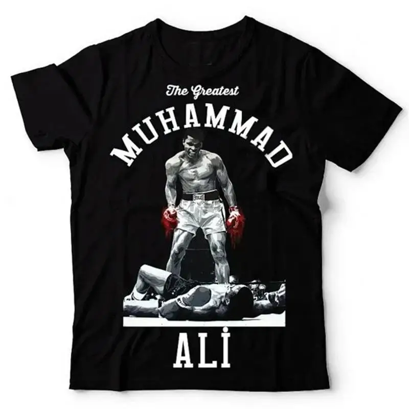 Muhammad Ali T Shirt Plus Size Men Gym Fitness Short Sleeve T-Shirt Printed Top Casual Loose Jogger Pure Cotton Tee Women Shirt